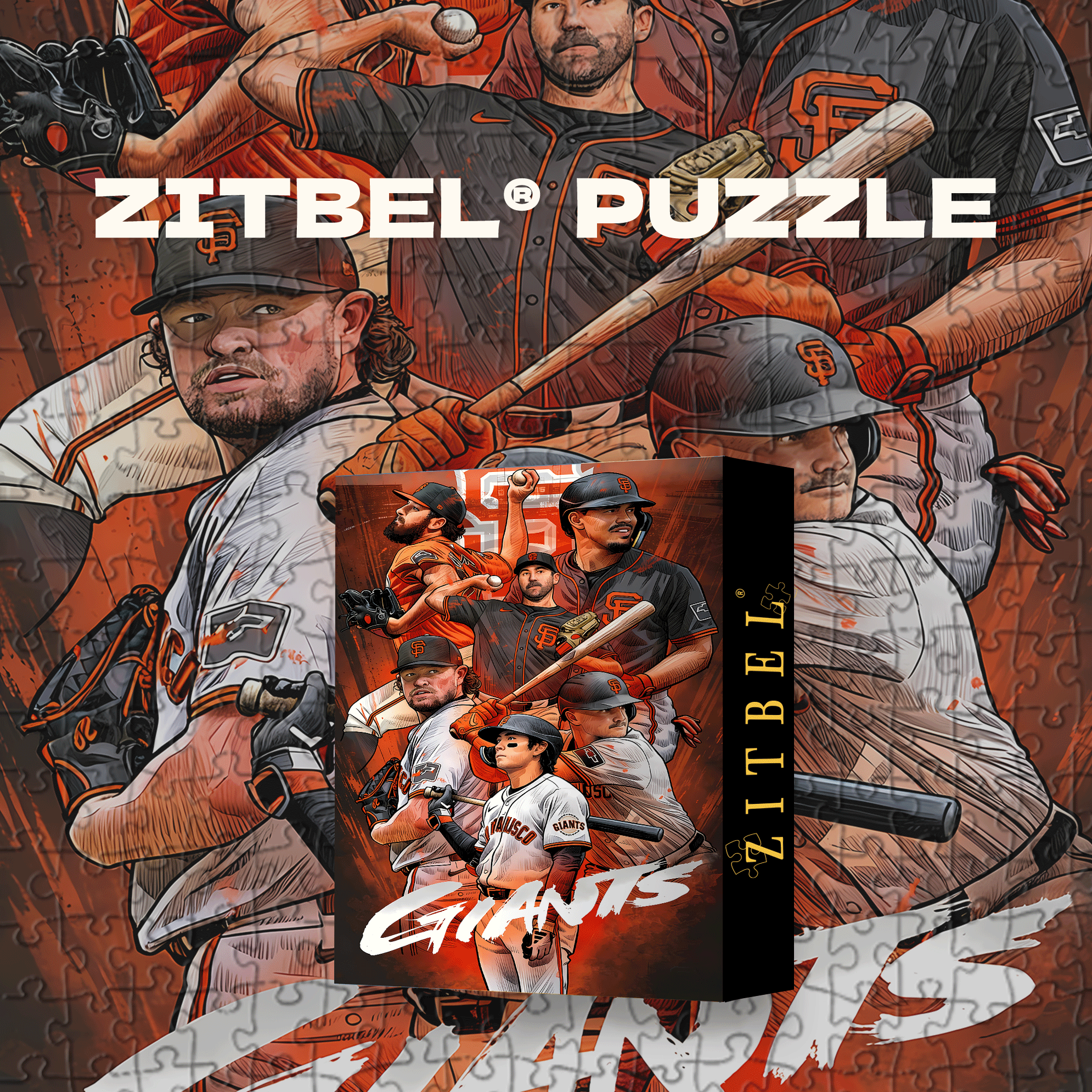 Sanfrancisco GIANTS 500pcs/1000pcs Jigsaw Puzzle, Scratch-Resistant, Interactive Family Game & Brain-Boosting DIY Decor, Perfect for Halloween, Christmas & New Year Gifts, Family Puzzle Game