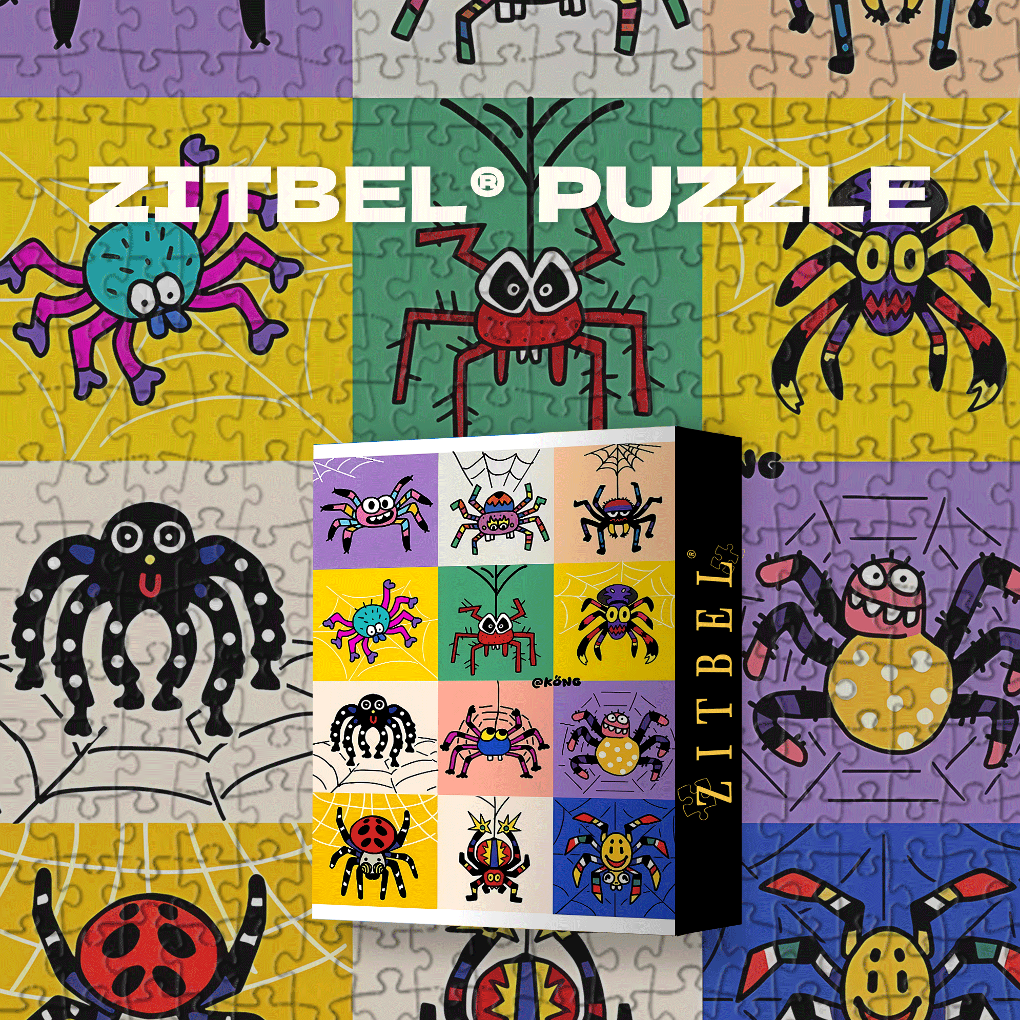 Some Strange Little Spiders 500pcs/1000pcs Jigsaw Puzzle, Scratch-Resistant, Interactive Family Game & Brain-Boosting DIY Decor, Perfect for Halloween, Christmas & New Year Gifts, Family Puzzle Game