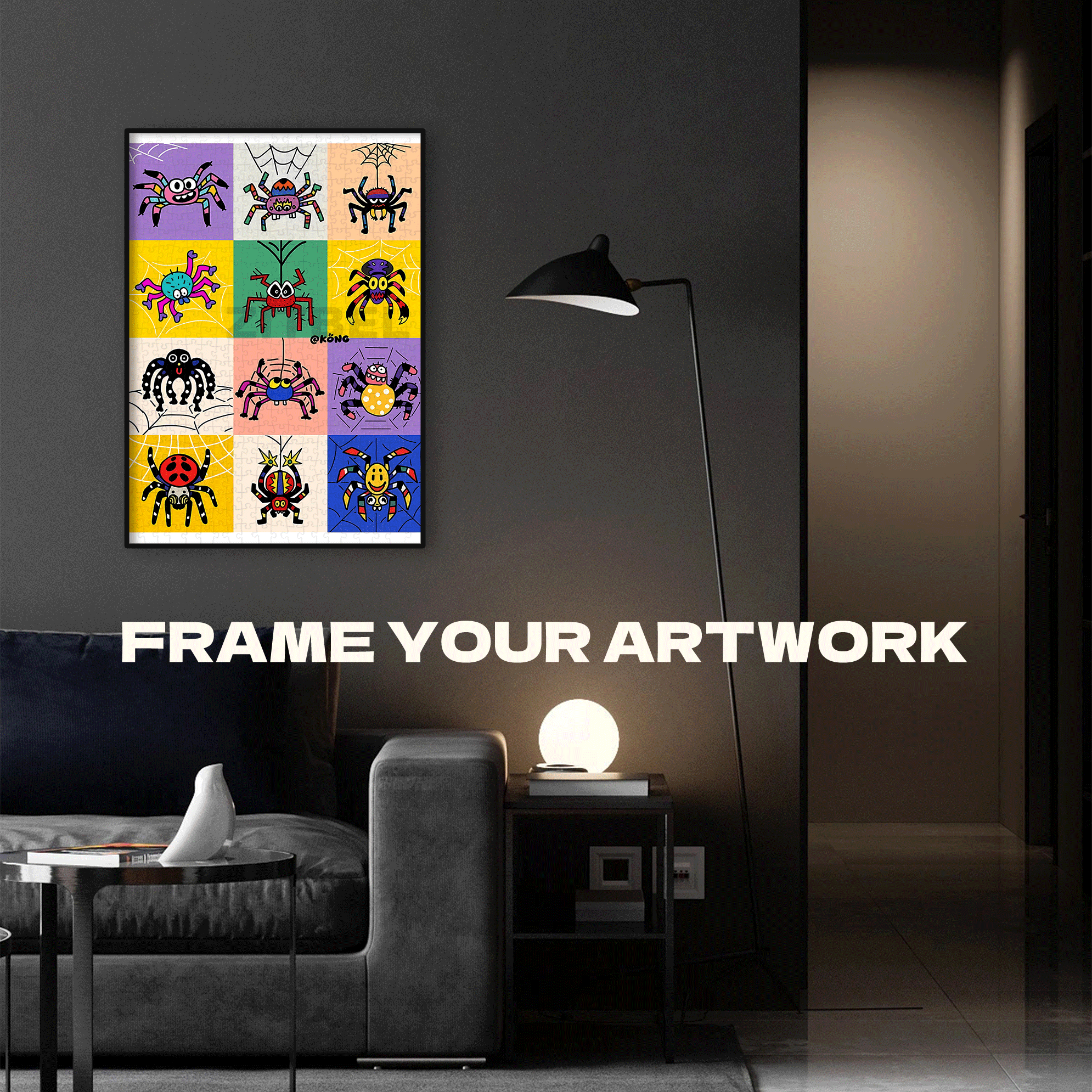 Some Strange Little Spiders 500pcs/1000pcs Jigsaw Puzzle, Scratch-Resistant, Interactive Family Game & Brain-Boosting DIY Decor, Perfect for Halloween, Christmas & New Year Gifts, Family Puzzle Game