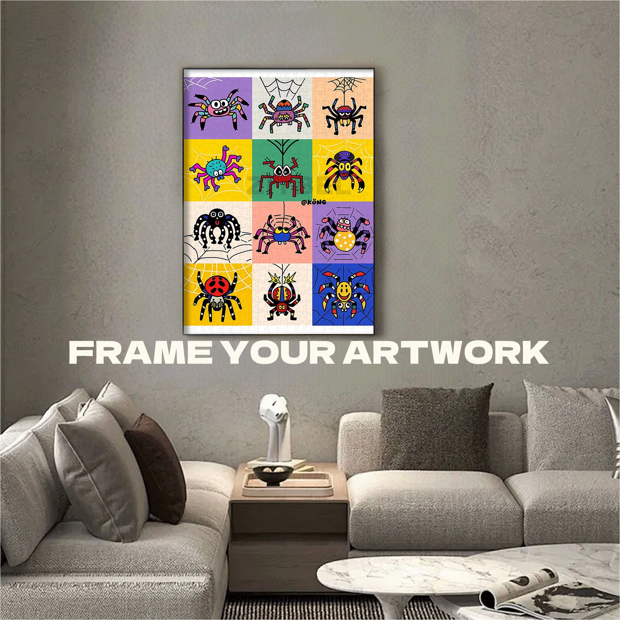 Some Strange Little Spiders 500pcs/1000pcs Jigsaw Puzzle, Scratch-Resistant, Interactive Family Game & Brain-Boosting DIY Decor, Perfect for Halloween, Christmas & New Year Gifts, Family Puzzle Game