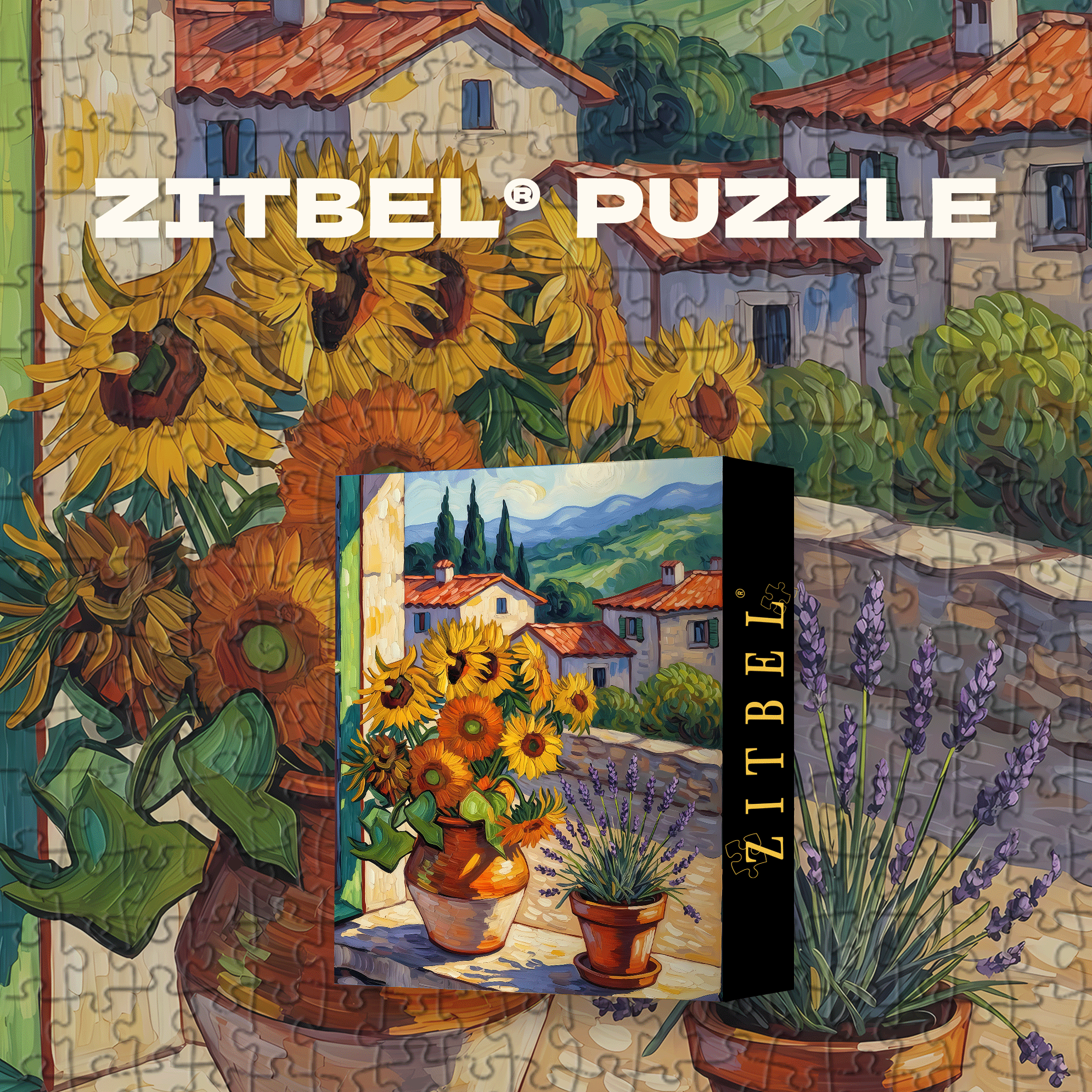 Sunflowers By The Window 500pcs/1000pcs Jigsaw Puzzle, Scratch-Resistant, Interactive Family Game & Brain-Boosting DIY Decor, Perfect for Halloween, Christmas & New Year Gifts, Family Puzzle Game