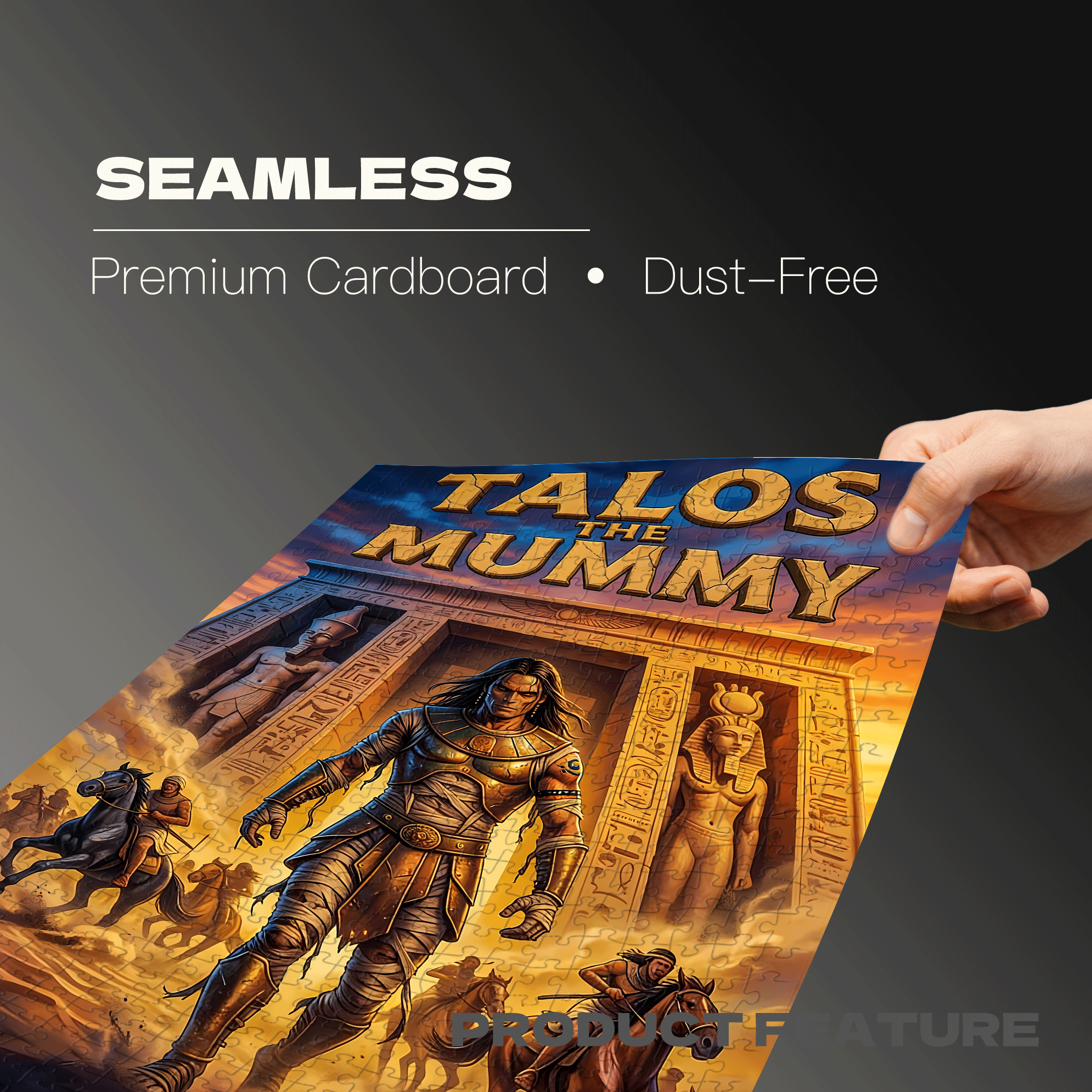 Talos The Mummy 500pcs/1000pcs Jigsaw Puzzle, Scratch-Resistant, Interactive Family Game & Brain-Boosting DIY Decor, Perfect for Halloween, Christmas & New Year Gifts, Family Puzzle Game