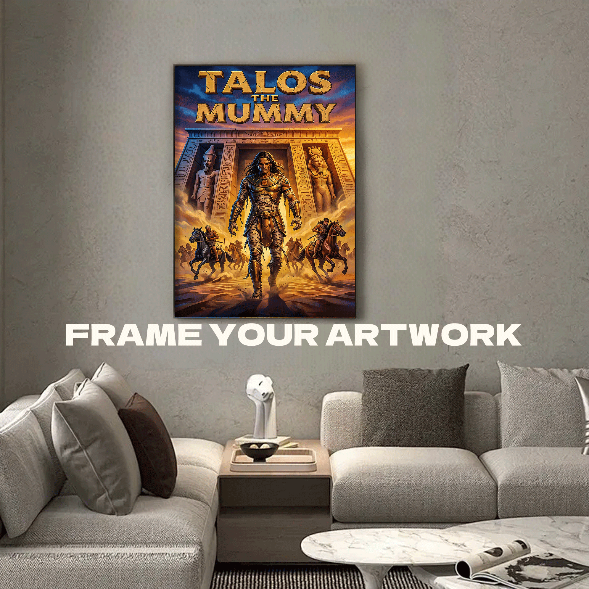 Talos The Mummy 500pcs/1000pcs Jigsaw Puzzle, Scratch-Resistant, Interactive Family Game & Brain-Boosting DIY Decor, Perfect for Halloween, Christmas & New Year Gifts, Family Puzzle Game