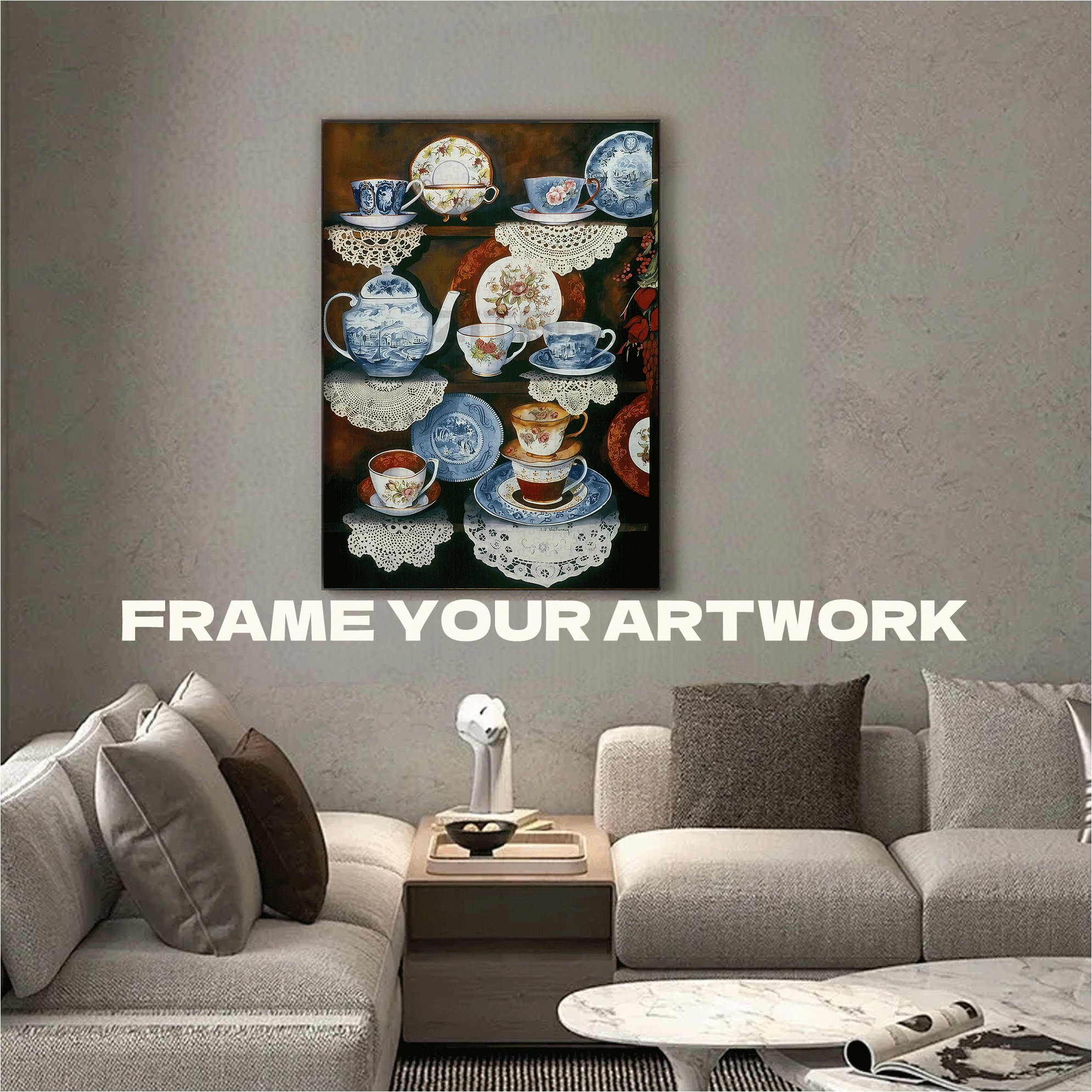 The Healing Aesthetics Of Teaware Collecting 2 500pcs/1000pcs Jigsaw Puzzle, Scratch-Resistant, Interactive Family Game & Brain-Boosting DIY Decor, Perfect for Halloween, Christmas & New Year Gifts, Family Puzzle Game