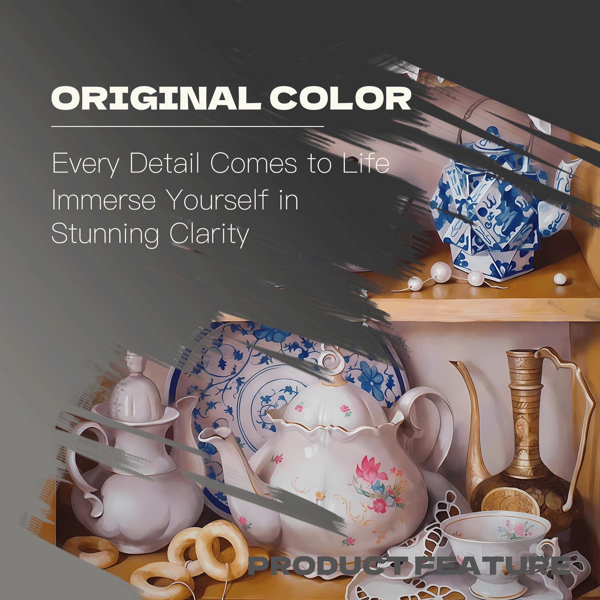The Healing Aesthetics Of Teaware Collecting 500pcs/1000pcs Jigsaw Puzzle, Scratch-Resistant, Interactive Family Game & Brain-Boosting DIY Decor, Perfect for Halloween, Christmas & New Year Gifts, Family Puzzle Game