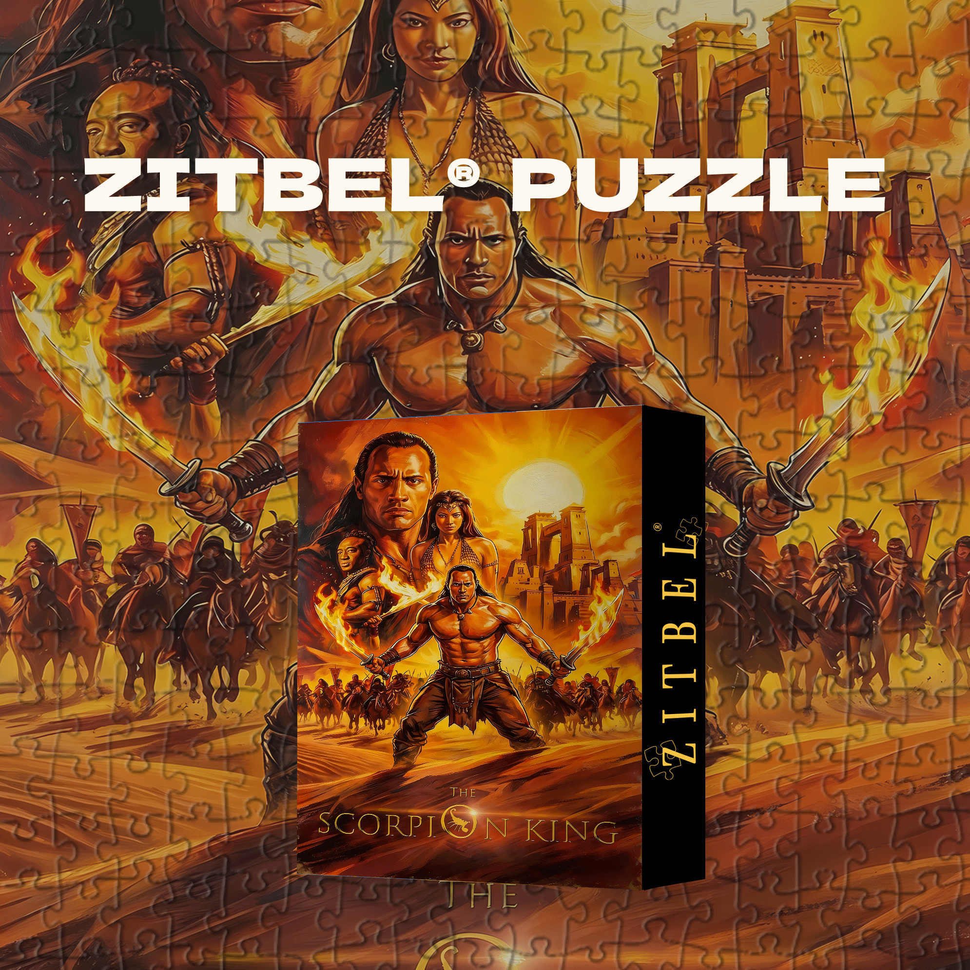 The Scorpion King 500pcs/1000pcs Jigsaw Puzzle, Scratch-Resistant, Interactive Family Game & Brain-Boosting DIY Decor, Perfect for Halloween, Christmas & New Year Gifts, Family Puzzle Game