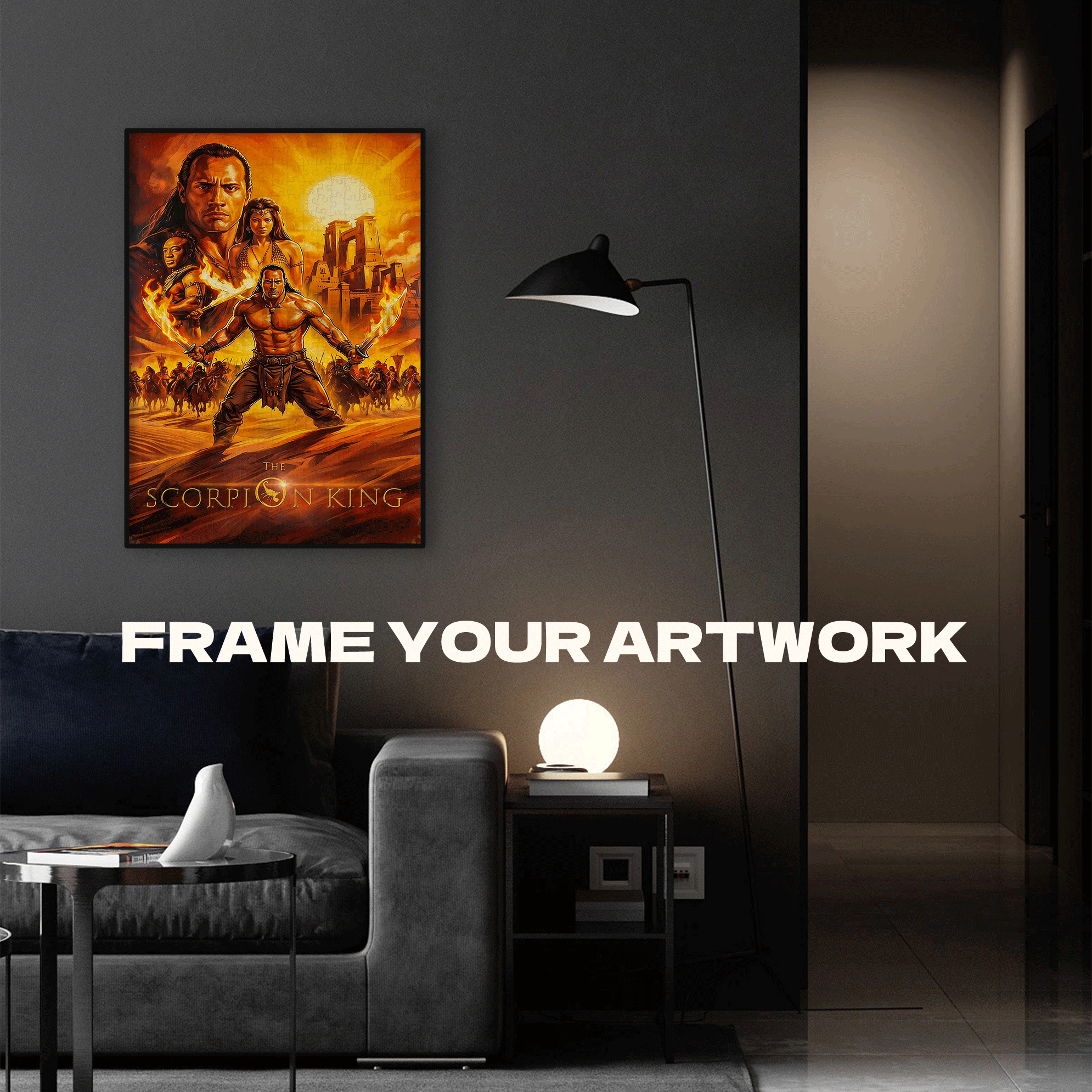 The Scorpion King 500pcs/1000pcs Jigsaw Puzzle, Scratch-Resistant, Interactive Family Game & Brain-Boosting DIY Decor, Perfect for Halloween, Christmas & New Year Gifts, Family Puzzle Game