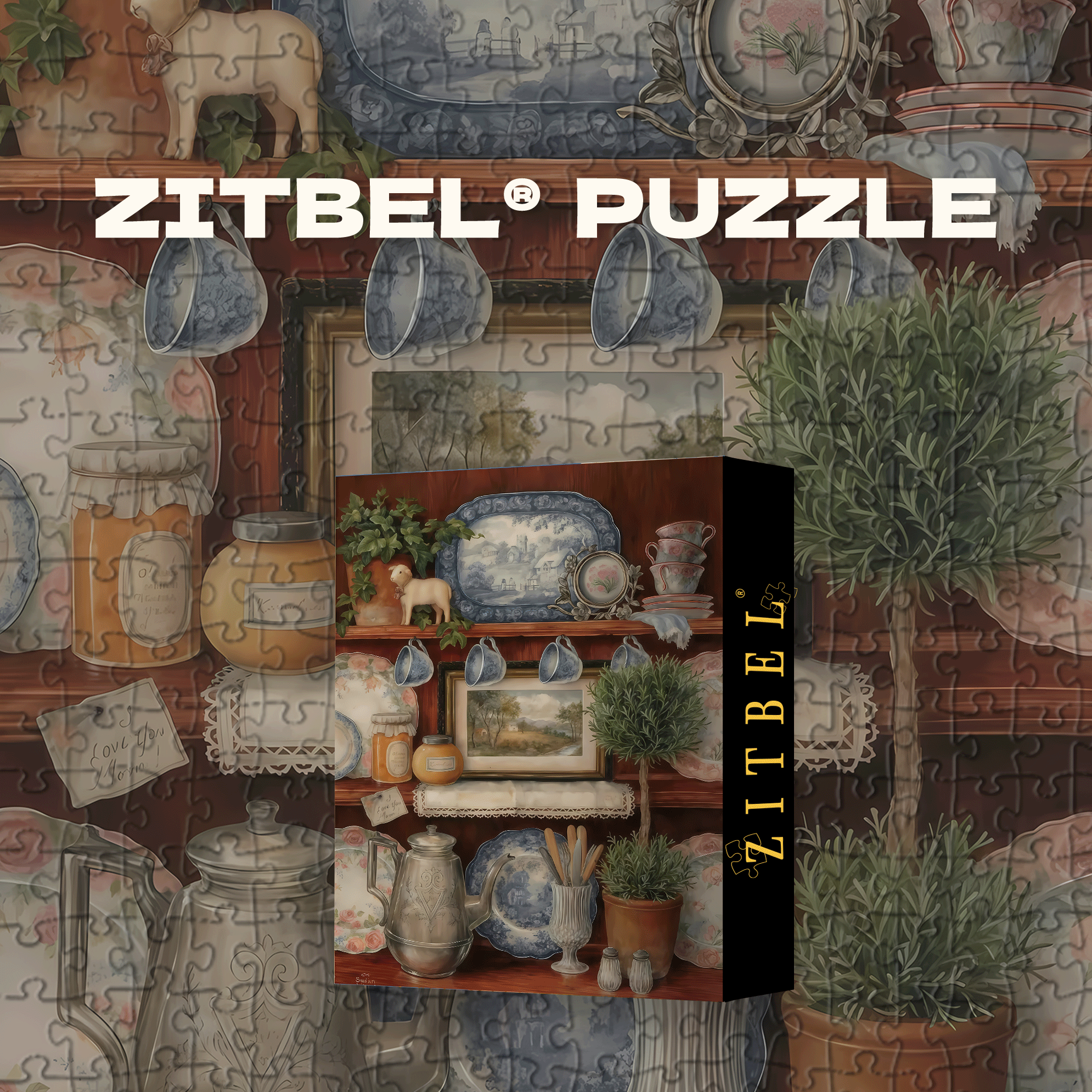 The Simple And Rustic Rural Kitchen 500pcs/1000pcs Jigsaw Puzzle, Scratch-Resistant, Interactive Family Game & Brain-Boosting DIY Decor, Perfect for Halloween, Christmas & New Year Gifts, Family Puzzle Game