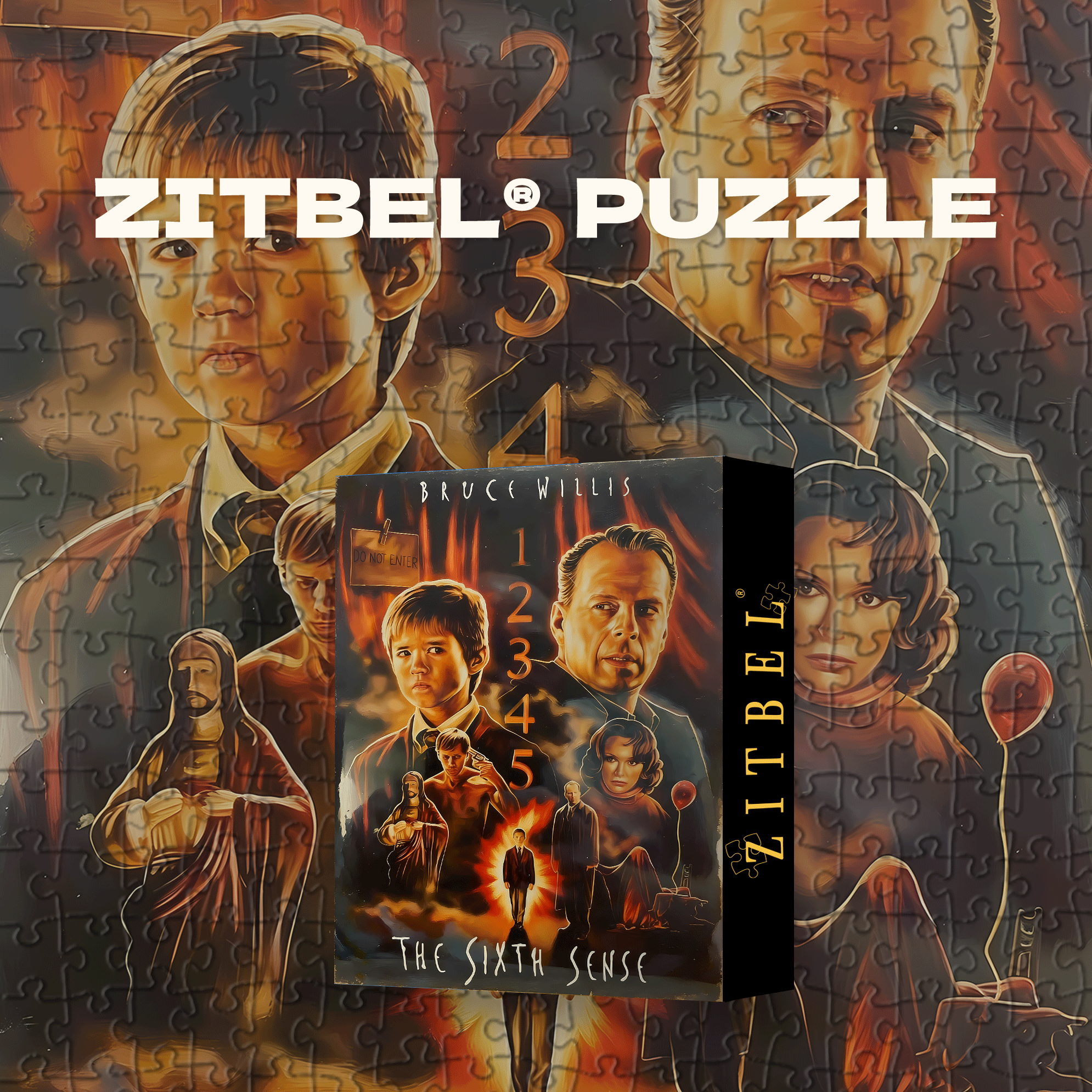 The Sixth Sense 500pcs/1000pcs Jigsaw Puzzle, Scratch-Resistant, Interactive Family Game & Brain-Boosting DIY Decor, Perfect for Halloween, Christmas & New Year Gifts, Family Puzzle Game