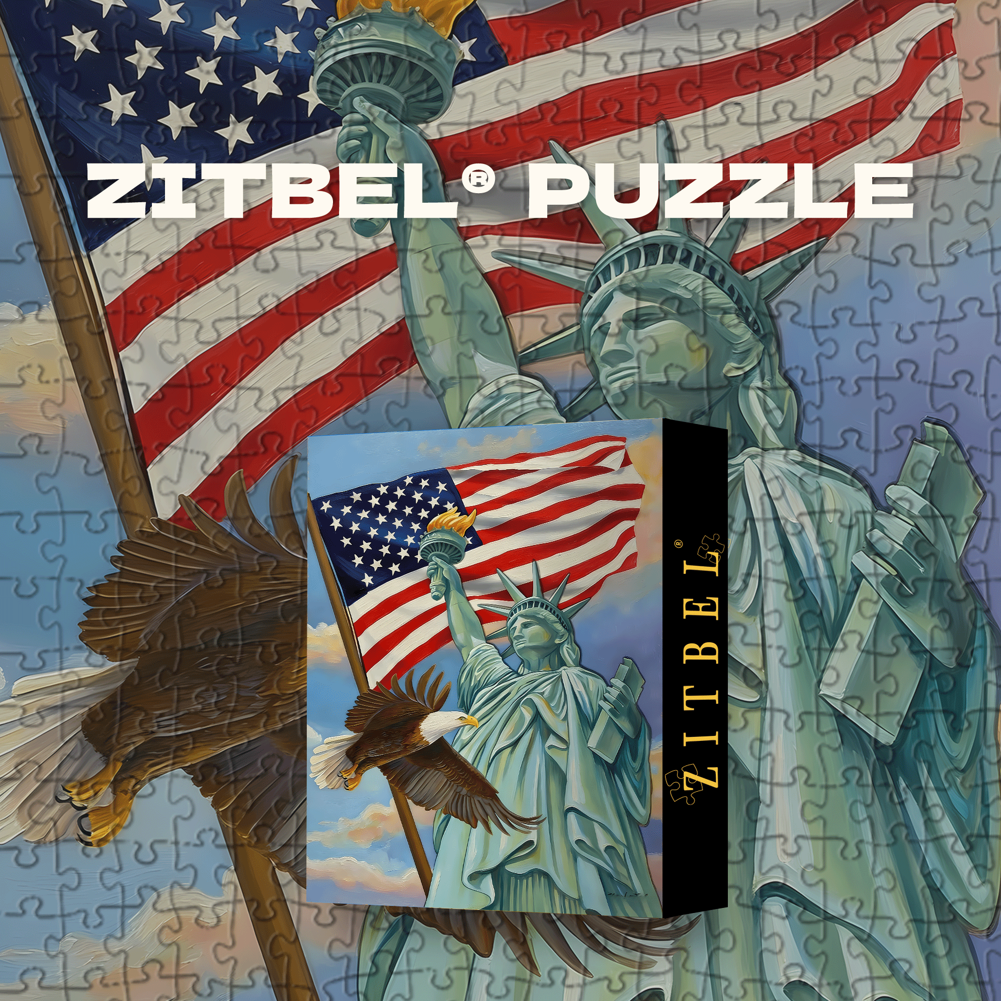 The Totem Of American Glory 500pcs/1000pcs Jigsaw Puzzle, Scratch-Resistant, Interactive Family Game & Brain-Boosting DIY Decor, Perfect for Halloween, Christmas & New Year Gifts, Family Puzzle Game