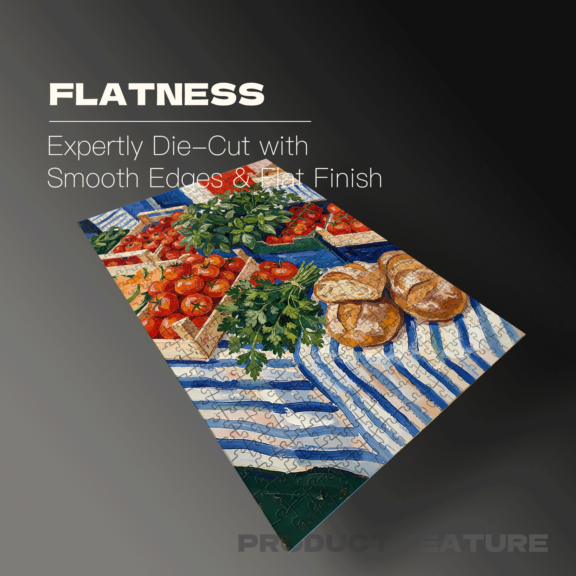 Tomatoes and Parsley At The French Morning Market 500pcs/1000pcs Jigsaw Puzzle, Scratch-Resistant, Interactive Family Game & Brain-Boosting DIY Decor, Perfect for Halloween, Christmas & New Year Gifts, Family Puzzle Game