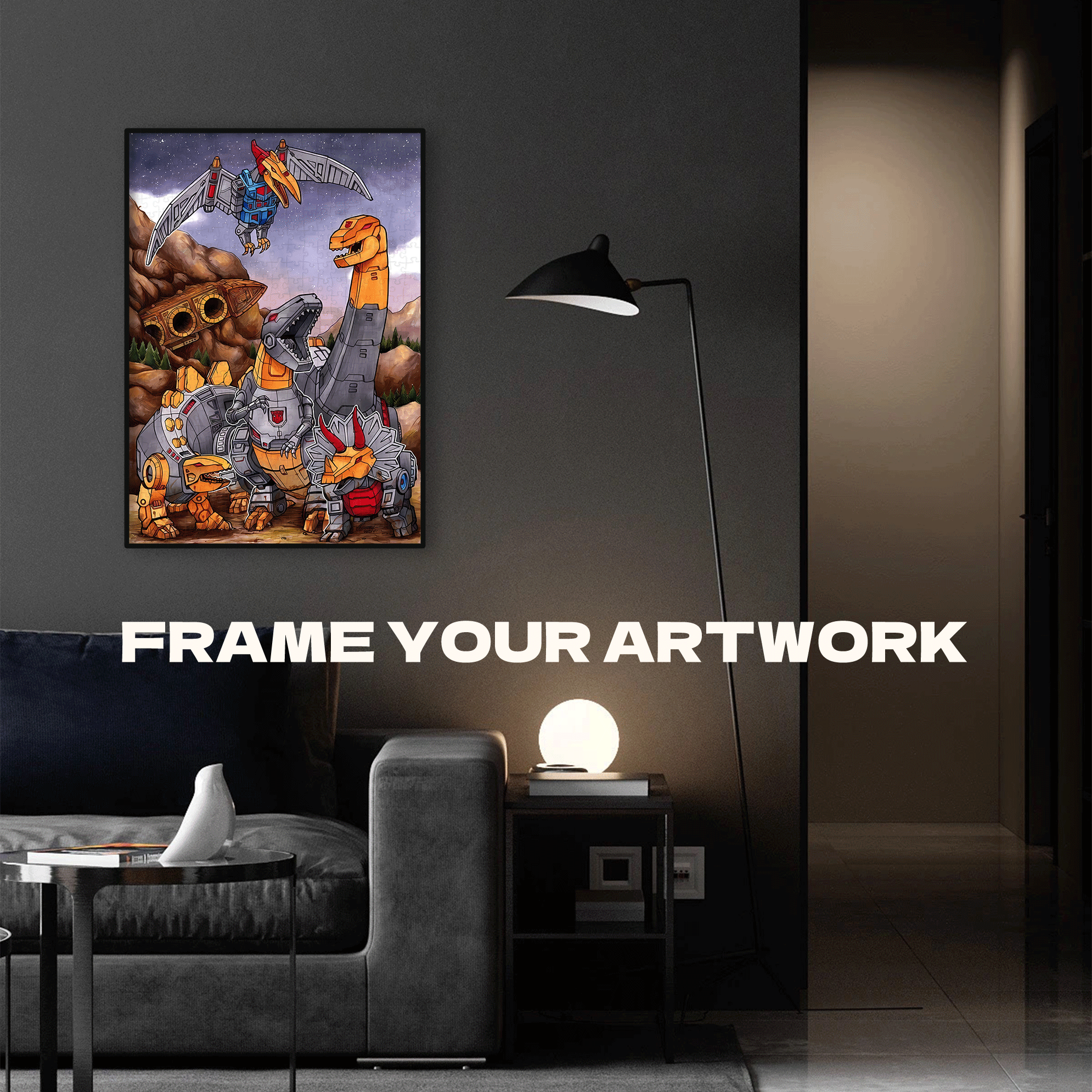 Transformers Dinobots Assemble 500pcs/1000pcs Jigsaw Puzzle, Scratch-Resistant, Interactive Family Game & Brain-Boosting DIY Decor, Perfect for Halloween, Christmas & New Year Gifts, Family Puzzle Game